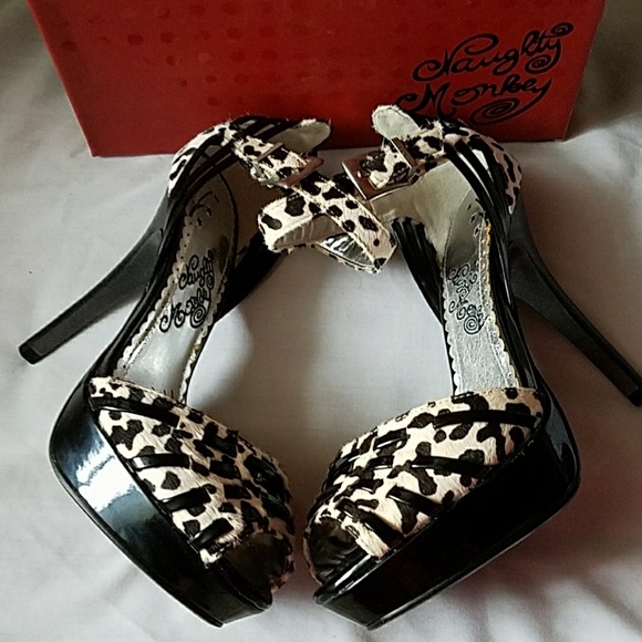 *SOLD* Naughty Monkey "Double Vision" White Black Cheetah - Picture 5 of 7